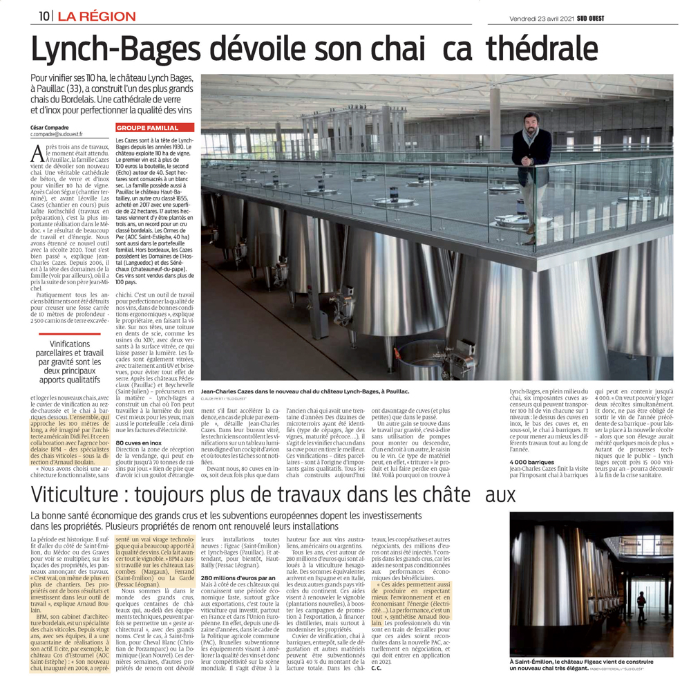 Rénovation Lynch Bages BPM Architectes